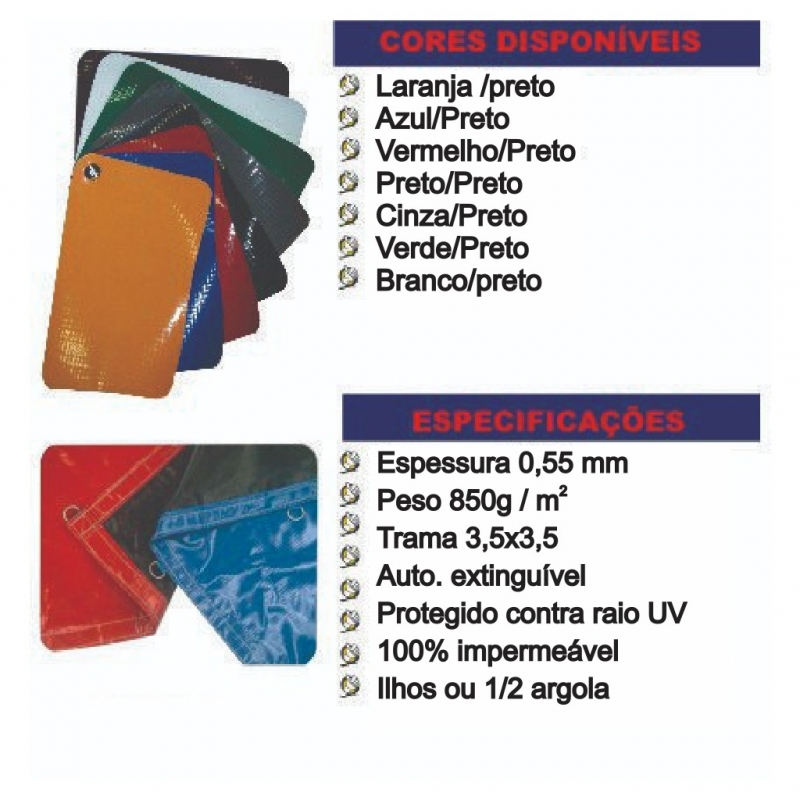 LONA DE VINIL 1000 EMBORRACHADA DUPLA-FACE